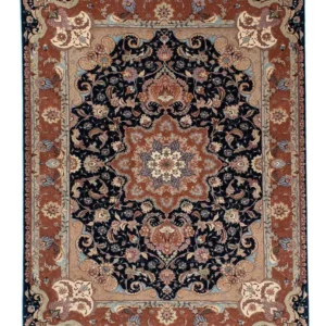 Persisk teppe - Tabriz - Royal - 200 x 155 cm - mørkeblå