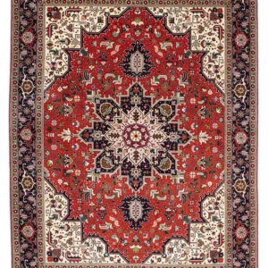 Persisk teppe - Tabriz - Royal - 205 x 152 cm - mørk rød
