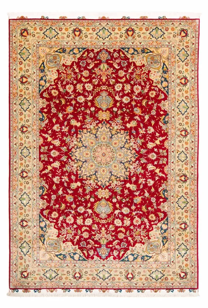 Persisk teppe - Tabriz - Royal - 300 x 205 cm - mørk rød