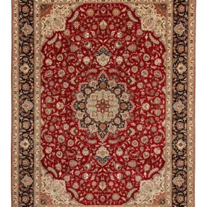 Persisk teppe - Tabriz - Royal - 352 x 252 cm - mørk rød
