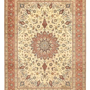 Persisk teppe - Tabriz - Royal - 358 x 250 cm - lys beige