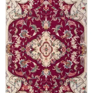 Persisk teppe - Tabriz - Royal - 90 x 60 cm - mørk rød