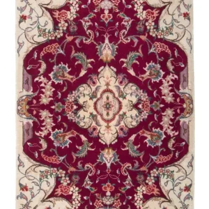 Persisk teppe - Tabriz - Royal - 90 x 60 cm - mørk rød