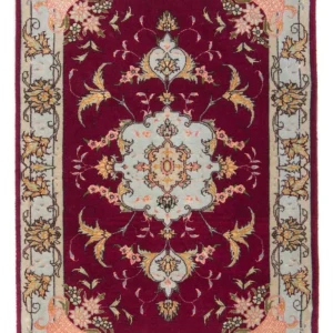Persisk teppe - Tabriz - Royal - 90 x 60 cm - mørk rød