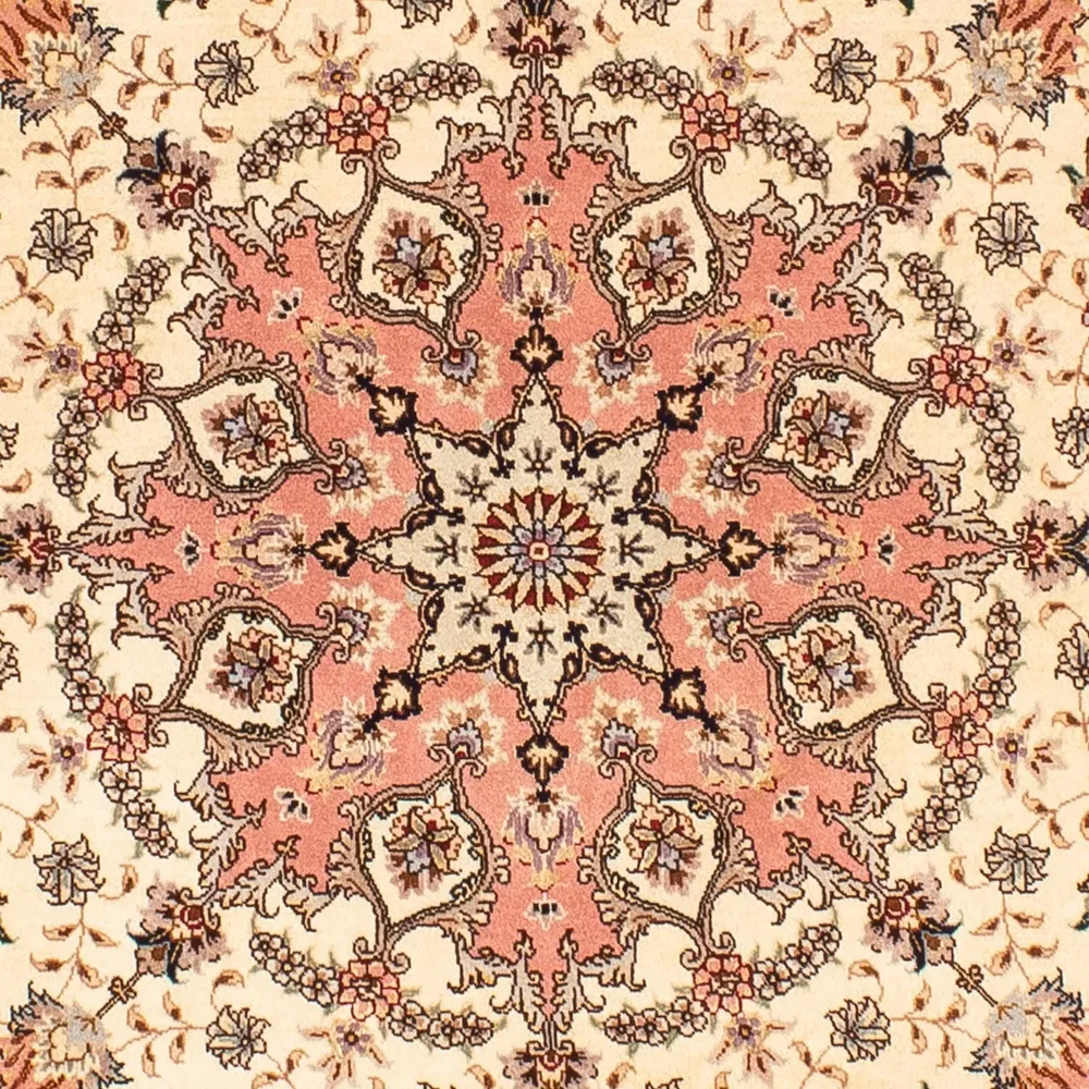 Persisk teppe - Tabriz - Royal rundt - 150 x 150 cm - beige