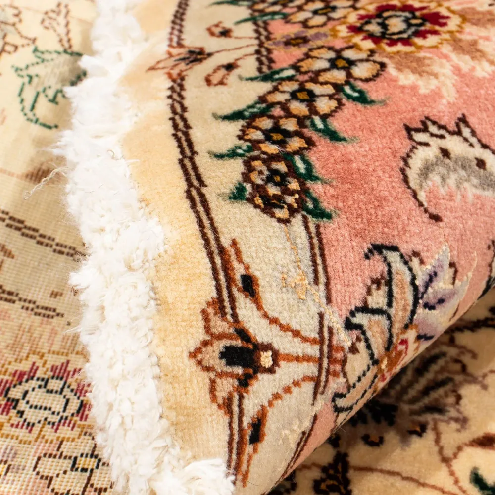 Persisk teppe - Tabriz - Royal rundt - 150 x 150 cm - beige