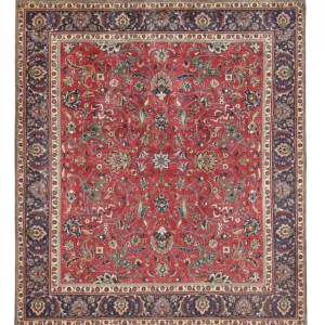 Persisk teppe - Tabriz spesiell form - 348 x 307 cm - rød