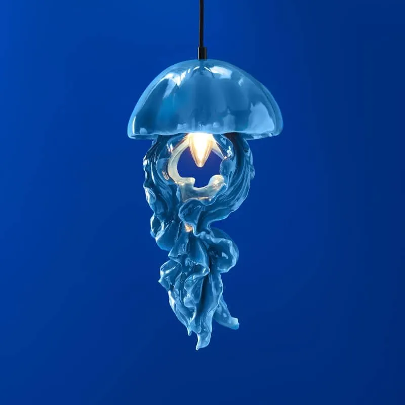 Plafonnier Méduse Ava, Bleu