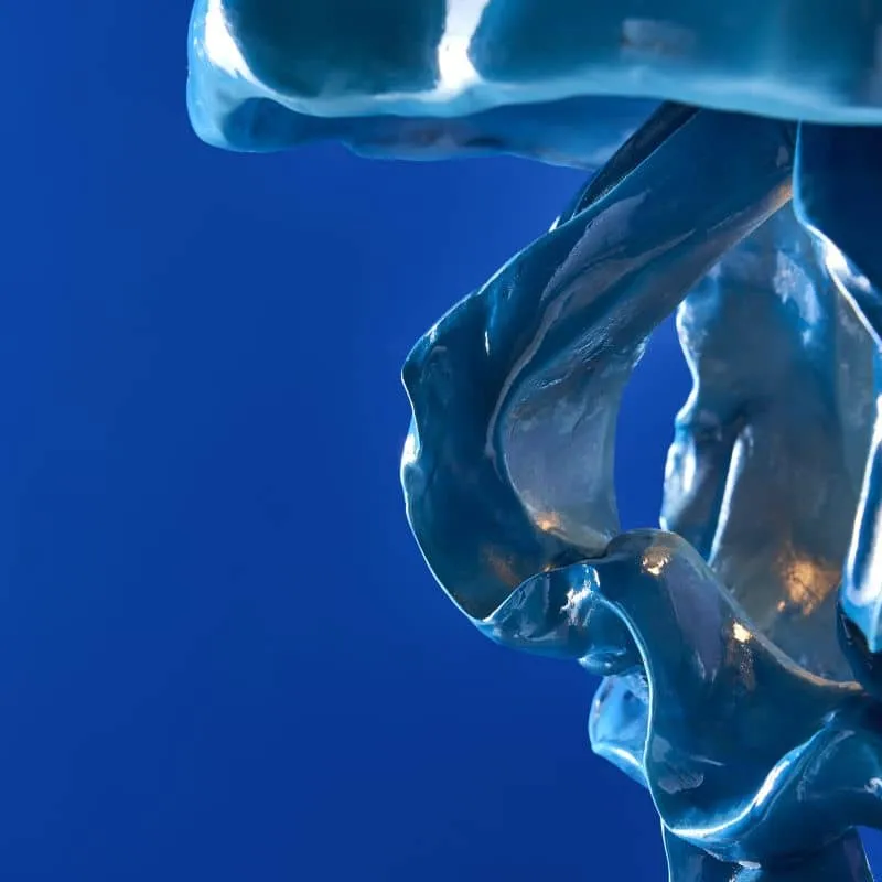 Plafonnier Méduse Ava, Bleu