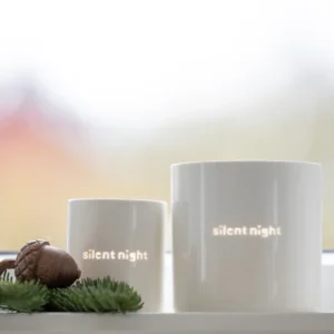 sögne hvit t-lysholder silent night small