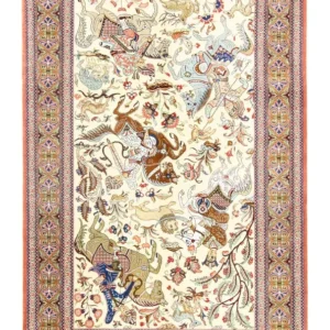 Silketeppe - Ghom Silk - Premium - 121 x 77 cm - beige