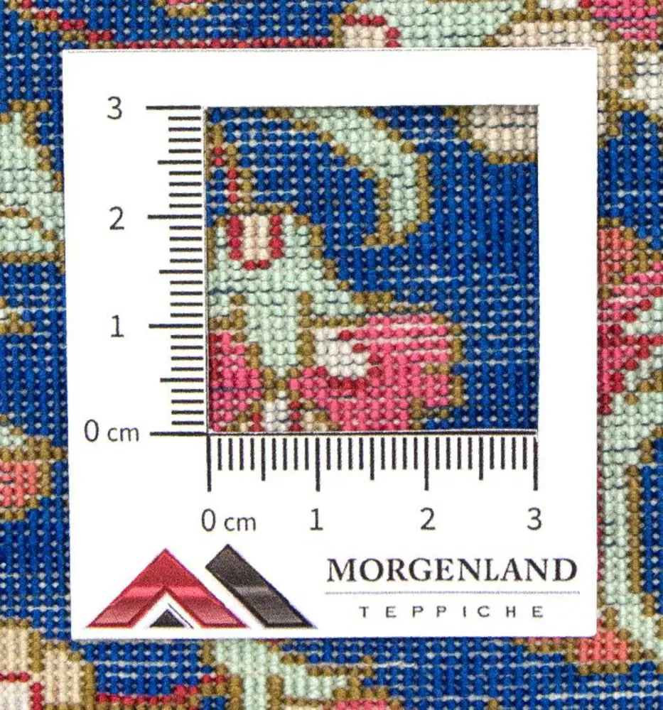 Silketeppe - Ghom Silk - Premium - 75 x 56 cm - blå
