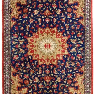 Silketeppe - Ghom Silk - Premium - 75 x 56 cm - blå