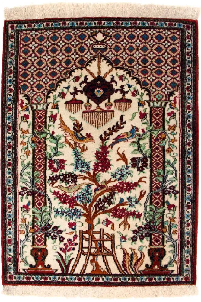 Silketeppe - Ghom Silk - Premium - 77 x 57 cm - beige