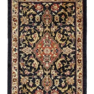 Silketeppe - Ghom Silk - Premium - 41 x 28 cm - mørkeblå