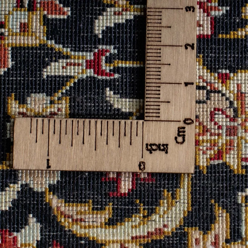 Silketeppe - Ghom Silk - Premium - 41 x 28 cm - mørkeblå