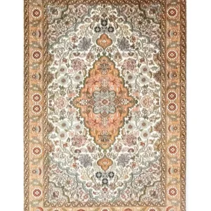 Silketeppe - Kashmir silke - 120 x 80 cm - beige