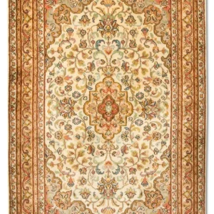 Silketeppe - Kashmir silke - 123 x 79 cm - beige