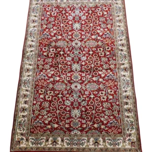 Silketeppe - Kashmir silke - 124 x 77 cm - rød