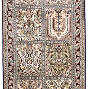 Silketeppe - Kashmir silke - 124 x 65 cm - flerfarget