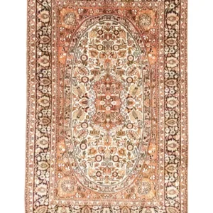 Silketeppe - Kashmir silke - 125 x 83 cm - oransje