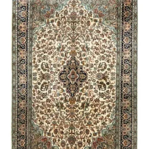 Silketeppe - Kashmir silke - 150 x 95 cm - beige