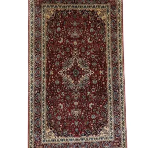 Silketeppe - Kashmir silke - 150 x 90 cm - mørk rød