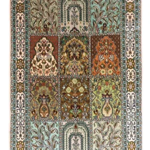 Silketeppe - Kashmir silke - 151 x 95 cm - turkis