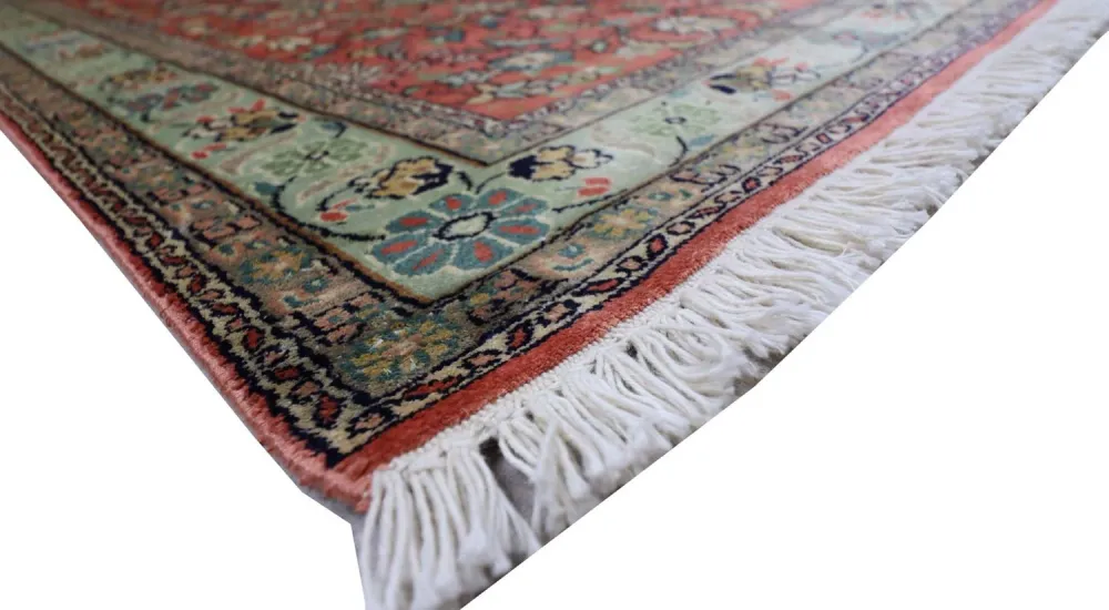 Silketeppe - Kashmir silke - 153 x 80 cm - rød