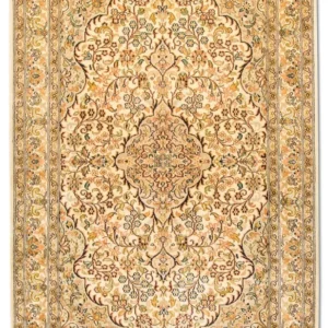 Silketeppe - Kashmir silke - 153 x 94 cm - beige