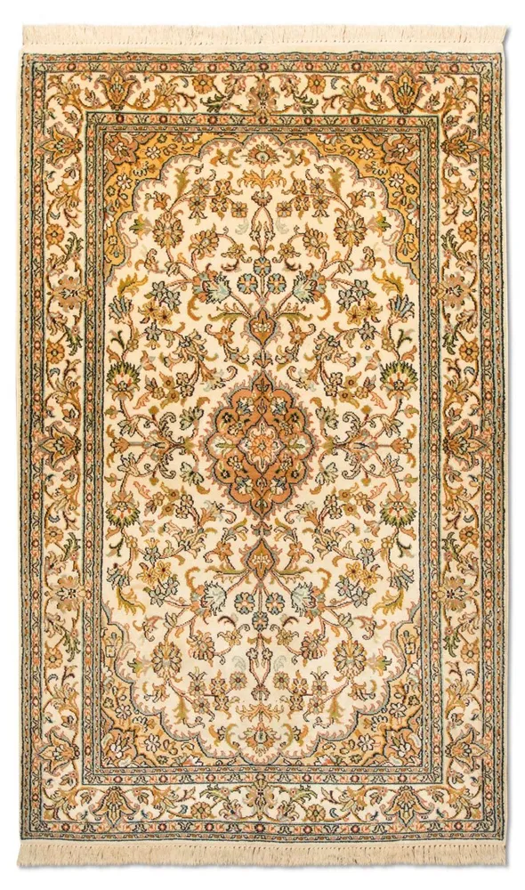 Silketeppe - Kashmir silke - 155 x 83 cm - beige