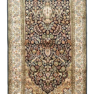 Silketeppe - Kashmir silke - 156 x 95 cm - blå
