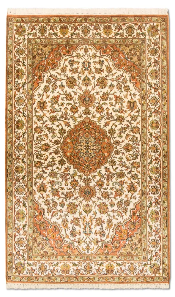 Silketeppe - Kashmir silke - 157 x 90 cm - beige