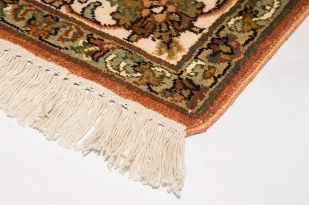 Silketeppe - Kashmir silke - 157 x 90 cm - beige