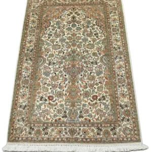 Silketeppe - Kashmir silke - 158 x 96 cm - beige