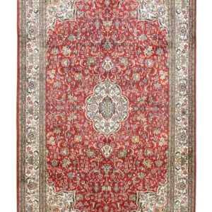 Silketeppe - Kashmir silke - 159 x 100 cm - rød