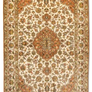 Silketeppe - Kashmir silke - 160 x 95 cm - beige