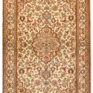 Silketeppe - Kashmir silke - 164 x 94 cm - beige