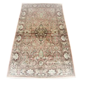 Silketeppe - Kashmir silke - 164 x 91 cm - brun