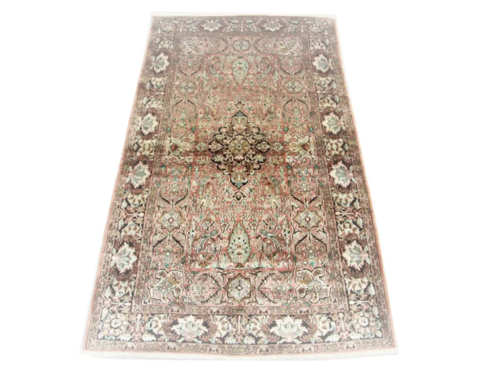 Silketeppe - Kashmir silke - 164 x 91 cm - brun