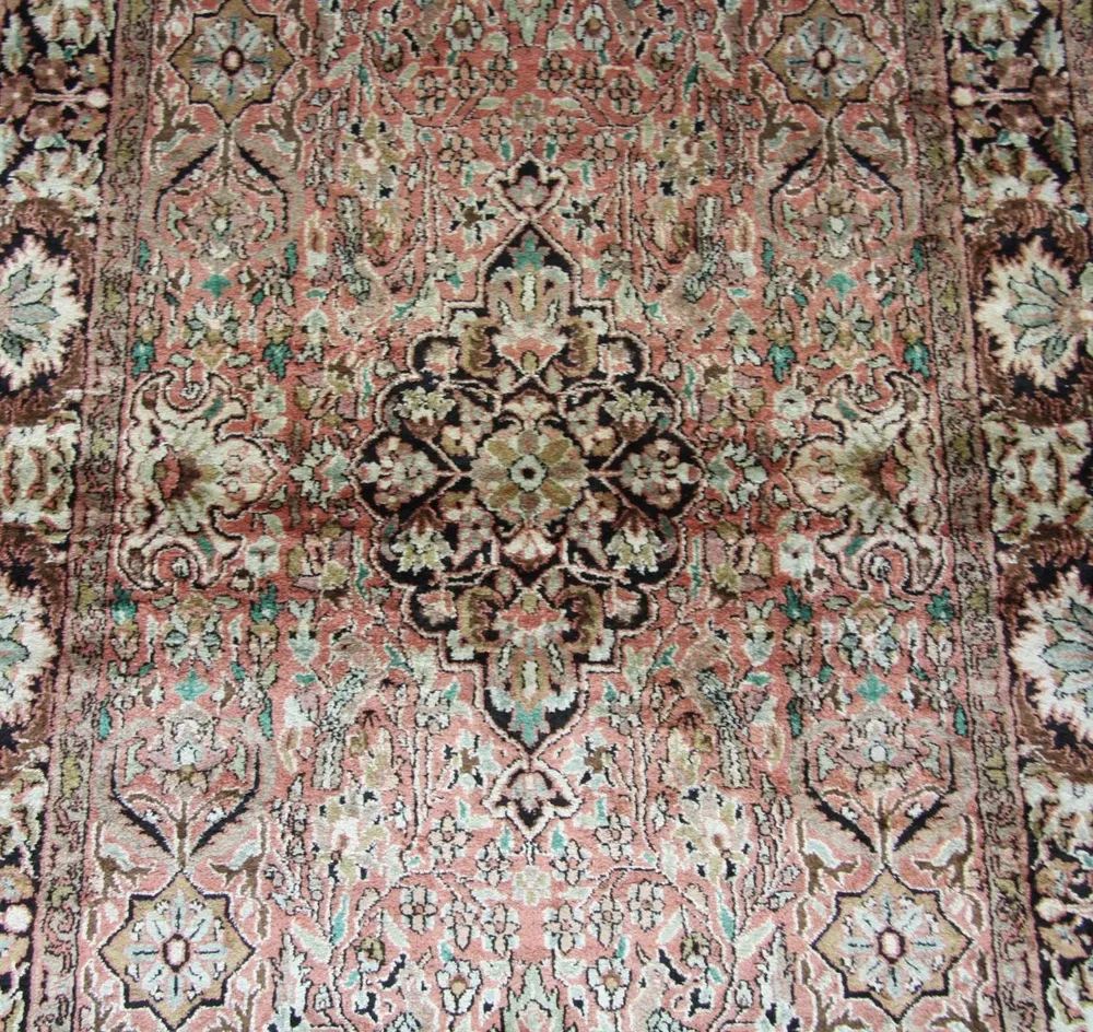 Silketeppe - Kashmir silke - 164 x 91 cm - brun
