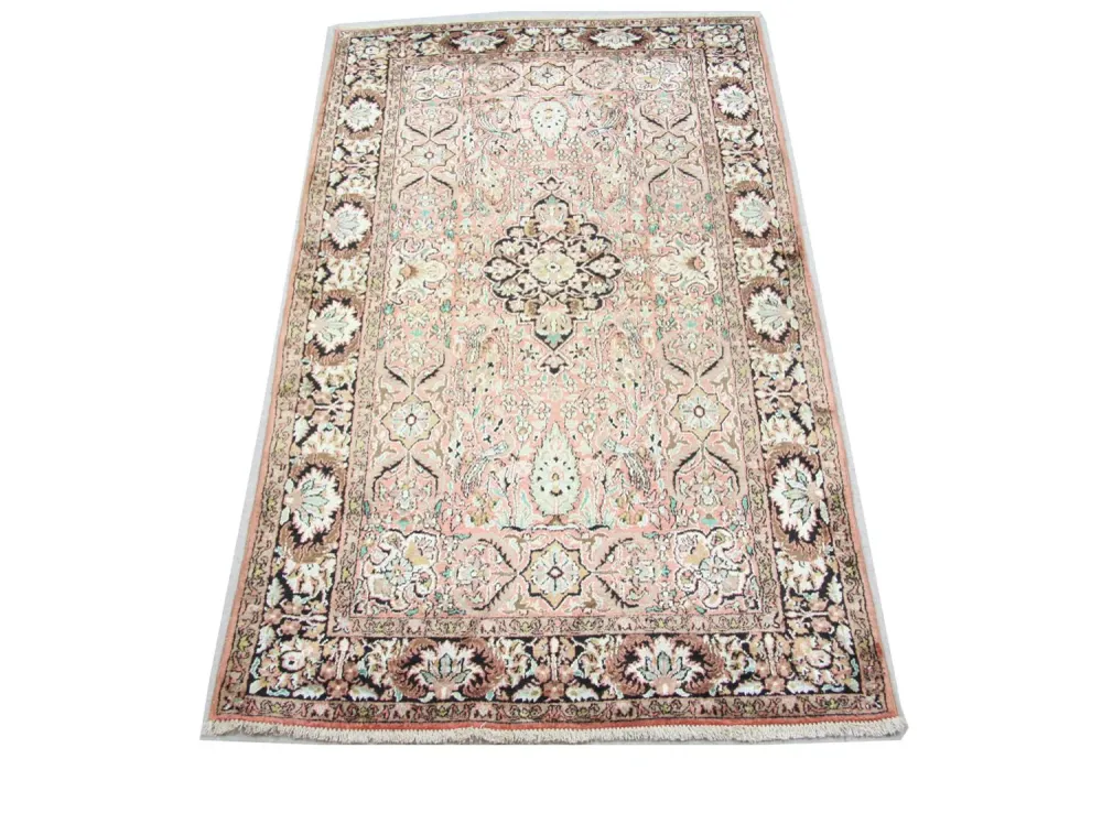 Silketeppe - Kashmir silke - 164 x 91 cm - brun