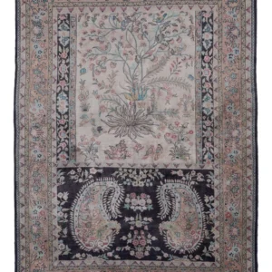 Silketeppe - Kashmir silke - 178 x 123 cm - beige