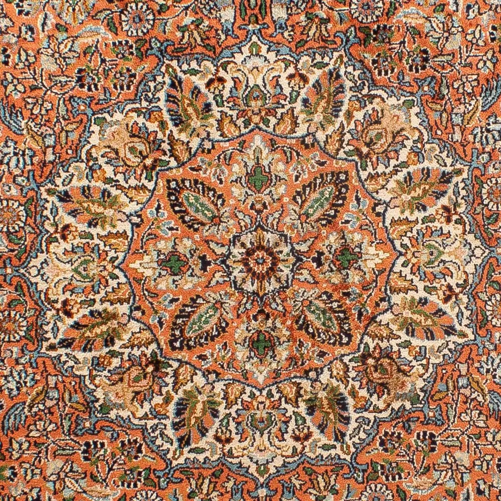 Silketeppe - Kashmir silke - 182 x 121 cm - lysebrun