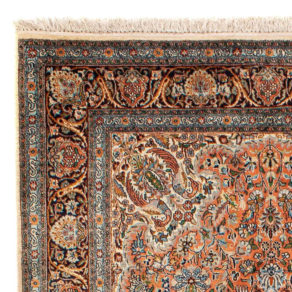 Silketeppe - Kashmir silke - 182 x 121 cm - lysebrun