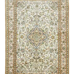 Silketeppe - Kashmir silke - 183 x 125 cm - beige