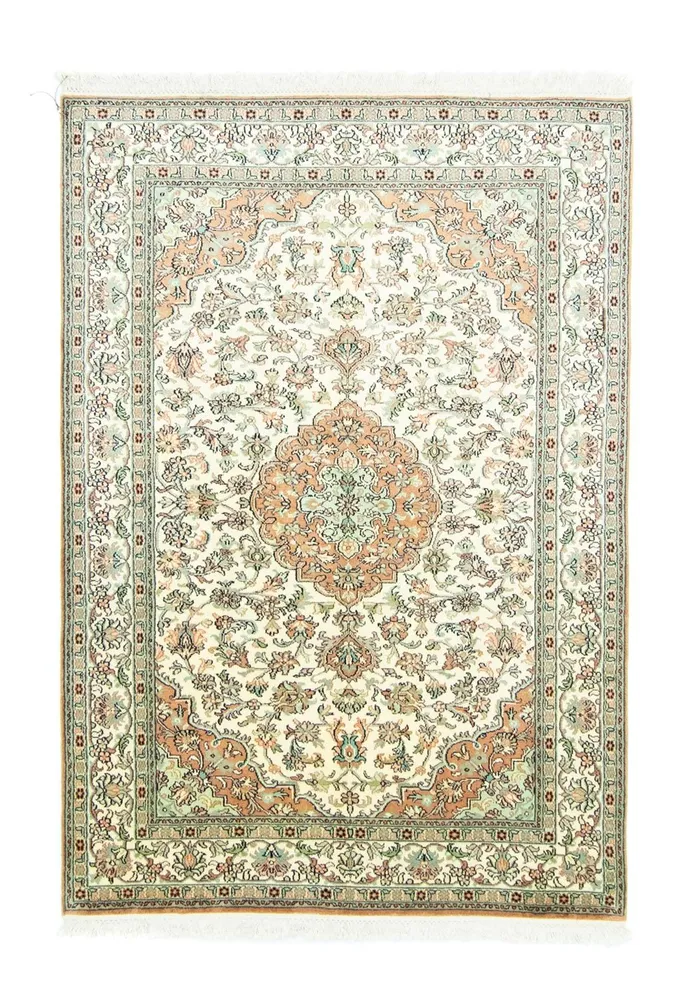 Silketeppe - Kashmir silke - 183 x 129 cm - beige