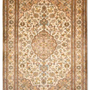 Silketeppe - Kashmir silke - 184 x 124 cm - beige