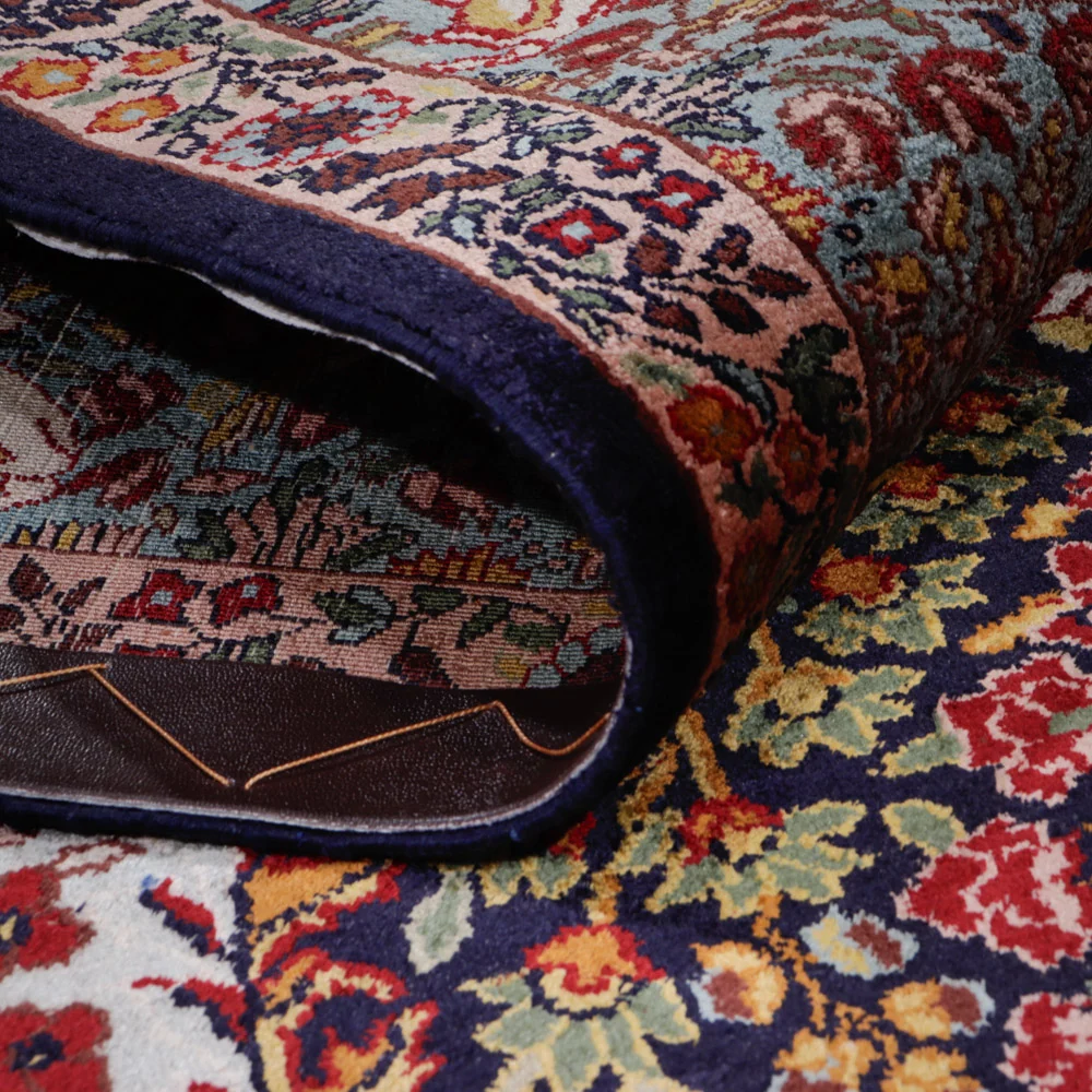 Silketeppe - Kashmir silke - 185 x 122 cm - mørk brun