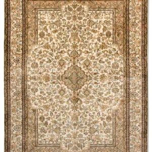 Silketeppe - Kashmir silke - 186 x 126 cm - beige